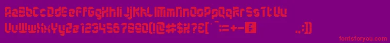 QuartermasterRegular Font – Red Fonts on Purple Background