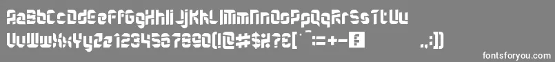 QuartermasterRegular Font – White Fonts on Gray Background