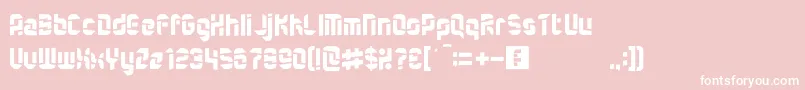 QuartermasterRegular Font – White Fonts on Pink Background