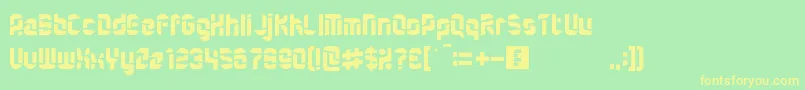 QuartermasterRegular Font – Yellow Fonts on Green Background