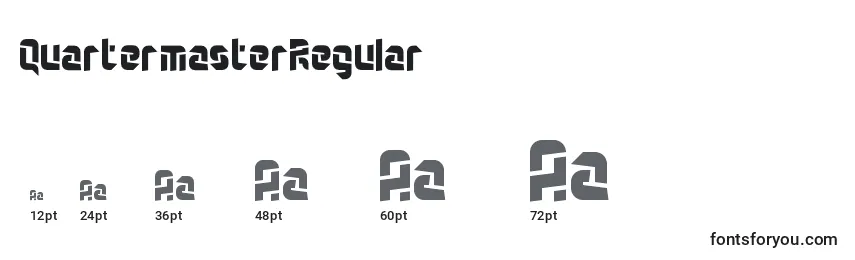 QuartermasterRegular Font Sizes