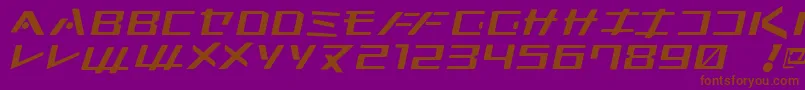 フォントKleinsan – 紫色の背景に茶色のフォント