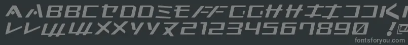 フォントKleinsan – 黒い背景に灰色の文字