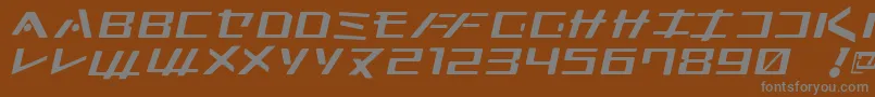 フォントKleinsan – 茶色の背景に灰色の文字