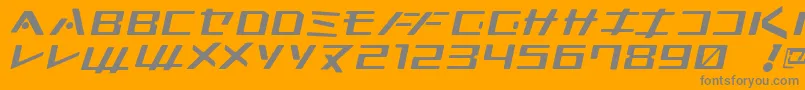 フォントKleinsan – オレンジの背景に灰色の文字