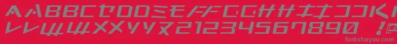 フォントKleinsan – 赤い背景に灰色の文字