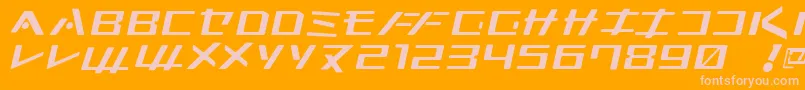 Kleinsan Font – Pink Fonts on Orange Background