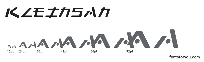 Kleinsan Font Sizes