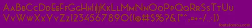 MbPictureHouseTwoBold Font – Brown Fonts on Purple Background