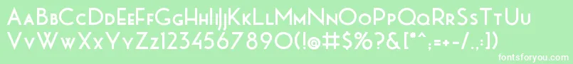フォントMbPictureHouseTwoBold – 緑の背景に白い文字