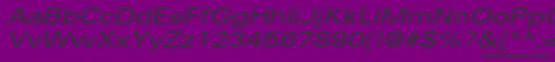 Шрифт UniversltstdExobl – чёрные шрифты на фиолетовом фоне