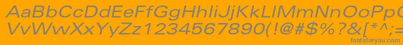 UniversltstdExobl Font – Gray Fonts on Orange Background