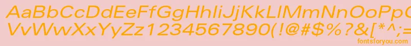 UniversltstdExobl Font – Orange Fonts on Pink Background