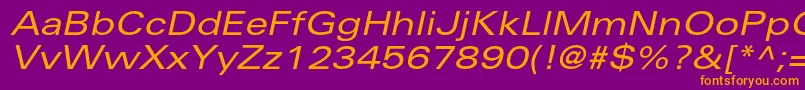 UniversltstdExobl Font – Orange Fonts on Purple Background