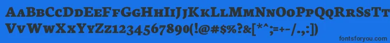 NeutonScExtrabold Font – Black Fonts on Blue Background