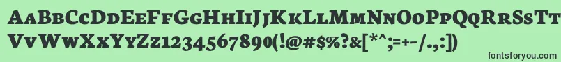 NeutonScExtrabold Font – Black Fonts on Green Background