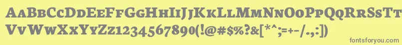 NeutonScExtrabold Font – Gray Fonts on Yellow Background