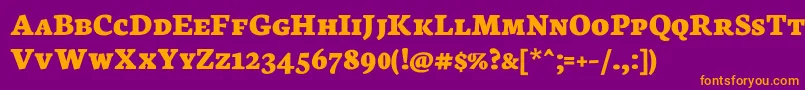 NeutonScExtrabold Font – Orange Fonts on Purple Background