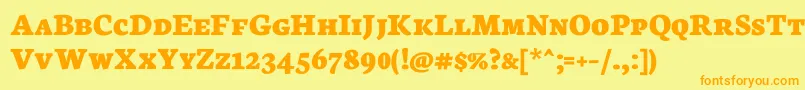NeutonScExtrabold Font – Orange Fonts on Yellow Background