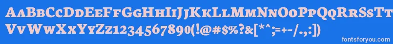 NeutonScExtrabold Font – Pink Fonts on Blue Background