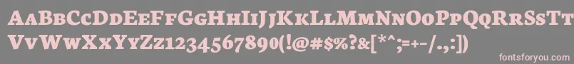 NeutonScExtrabold Font – Pink Fonts on Gray Background