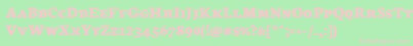 NeutonScExtrabold Font – Pink Fonts on Green Background