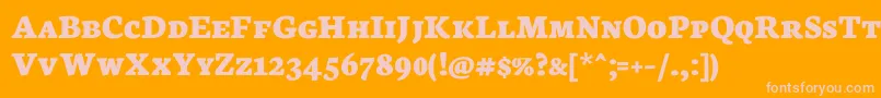 NeutonScExtrabold Font – Pink Fonts on Orange Background