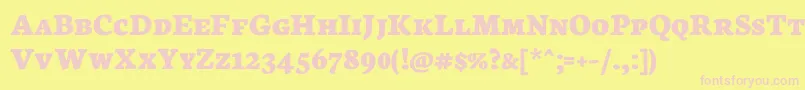 NeutonScExtrabold Font – Pink Fonts on Yellow Background