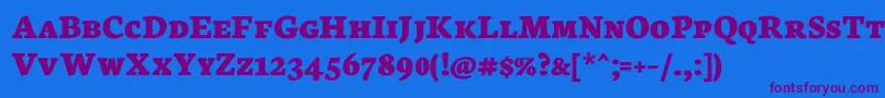 NeutonScExtrabold Font – Purple Fonts on Blue Background