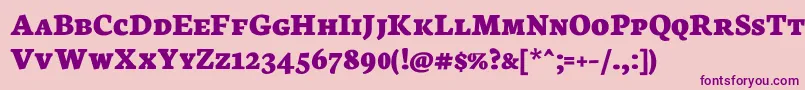 NeutonScExtrabold Font – Purple Fonts on Pink Background