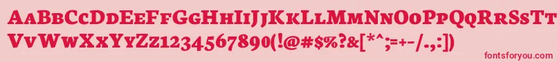 NeutonScExtrabold Font – Red Fonts on Pink Background
