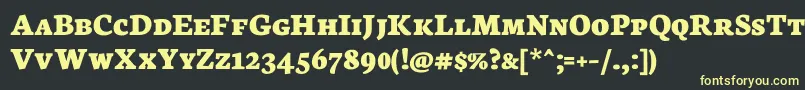 NeutonScExtrabold Font – Yellow Fonts on Black Background