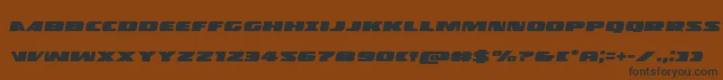 Weitere Informationen zur Policecruiserexpandital-Schriftart Policecruiserexpandital-Schriftart – Schwarze Schriften auf braunem Hintergrund