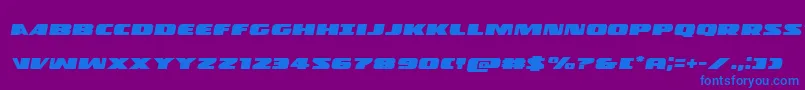 fuente Policecruiserexpandital – Fuentes Azules Sobre Fondo Morado