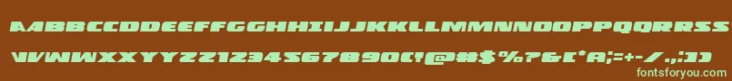 Policecruiserexpandital Font – Green Fonts on Brown Background