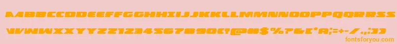 Policecruiserexpandital Font – Orange Fonts on Pink Background