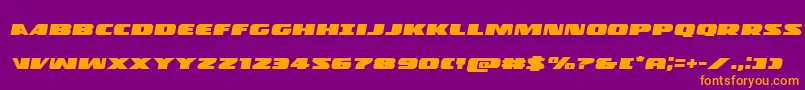 Policecruiserexpandital Font – Orange Fonts on Purple Background