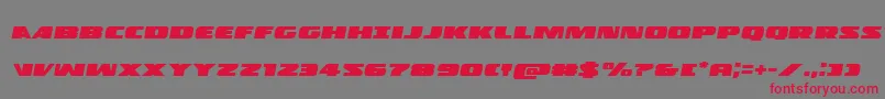 Policecruiserexpandital Font – Red Fonts on Gray Background