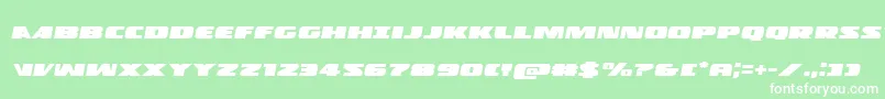 Policecruiserexpandital Font – White Fonts on Green Background