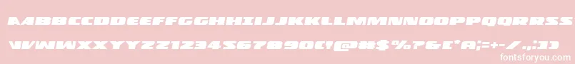 Policecruiserexpandital Font – White Fonts on Pink Background