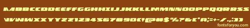 Policecruiserexpandital Font – Yellow Fonts on Brown Background