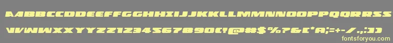 Policecruiserexpandital Font – Yellow Fonts on Gray Background