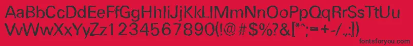 UltimaterandomRegular Font – Black Fonts on Red Background