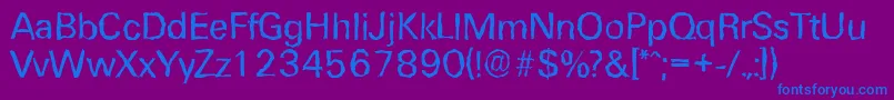 UltimaterandomRegular Font – Blue Fonts on Purple Background