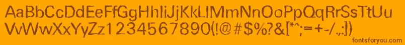 Czcionka UltimaterandomRegular – brązowe czcionki na pomarańczowym tle