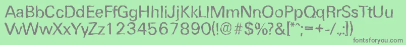 UltimaterandomRegular Font – Gray Fonts on Green Background