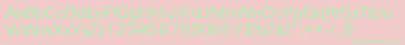 UltimaterandomRegular Font – Green Fonts on Pink Background