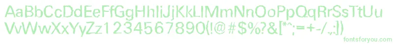 Police UltimaterandomRegular – polices vertes sur fond blanc