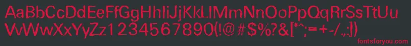 UltimaterandomRegular Font – Red Fonts on Black Background