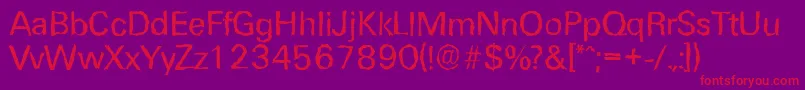 フォントUltimaterandomRegular – 紫の背景に赤い文字